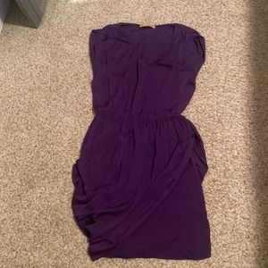 Alice + Olivia mini silk purple dress